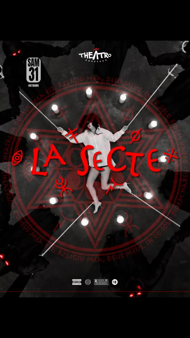 Flyer de la soirée LA SECTE S’EMPARE DU THEATRO